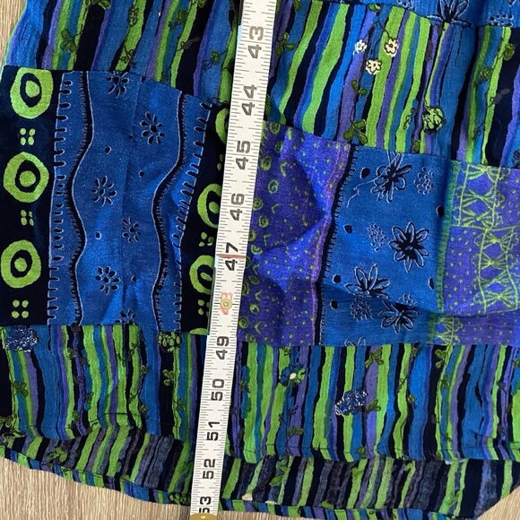 Carole Little Dress Women's Multicolor Sz 12 Short Sleeves Long Art Eclectic VTG - Picture 14 of 14